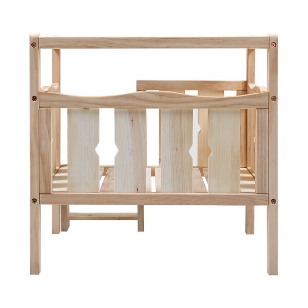 wooden dog bed