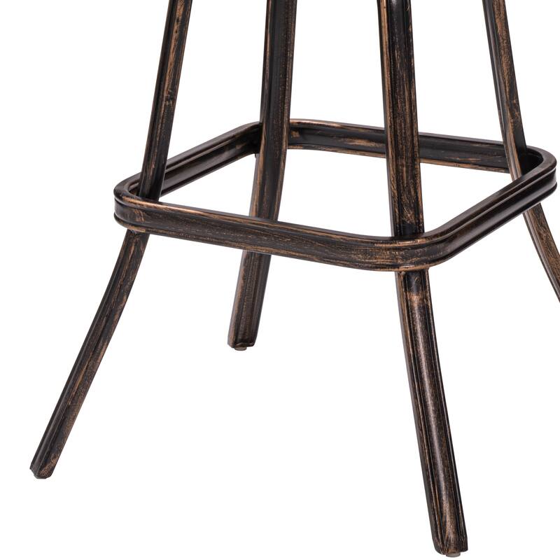 VredHom Outdoor Swivel Bar Stool with Sunbrella Cushion
