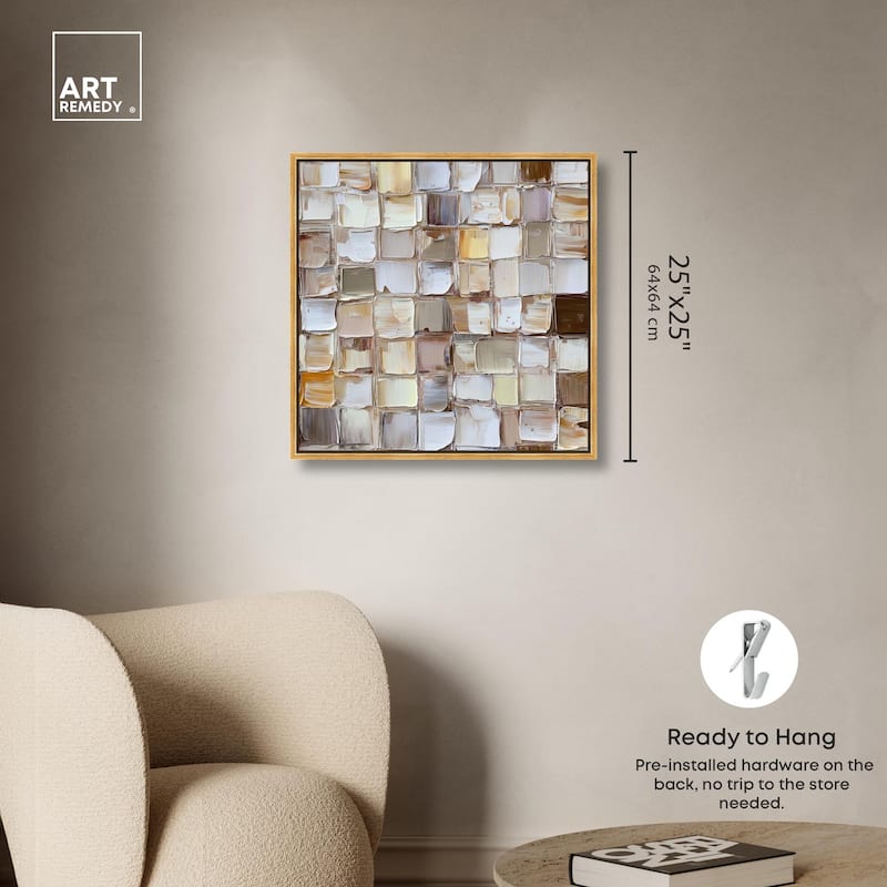 Woven Stone Canvas by Art Remedy