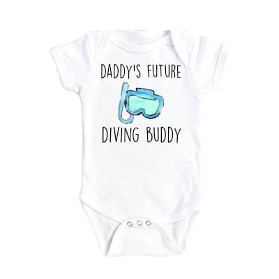 Diving Buddy - Baby Boy Girl Clothes Infant Bodysuit Funny Cute Newborn