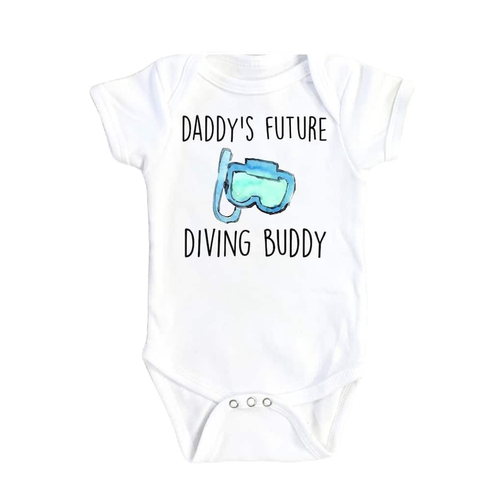 Diving Buddy - Baby Boy Girl Clothes Infant Bodysuit Funny Cute Newborn