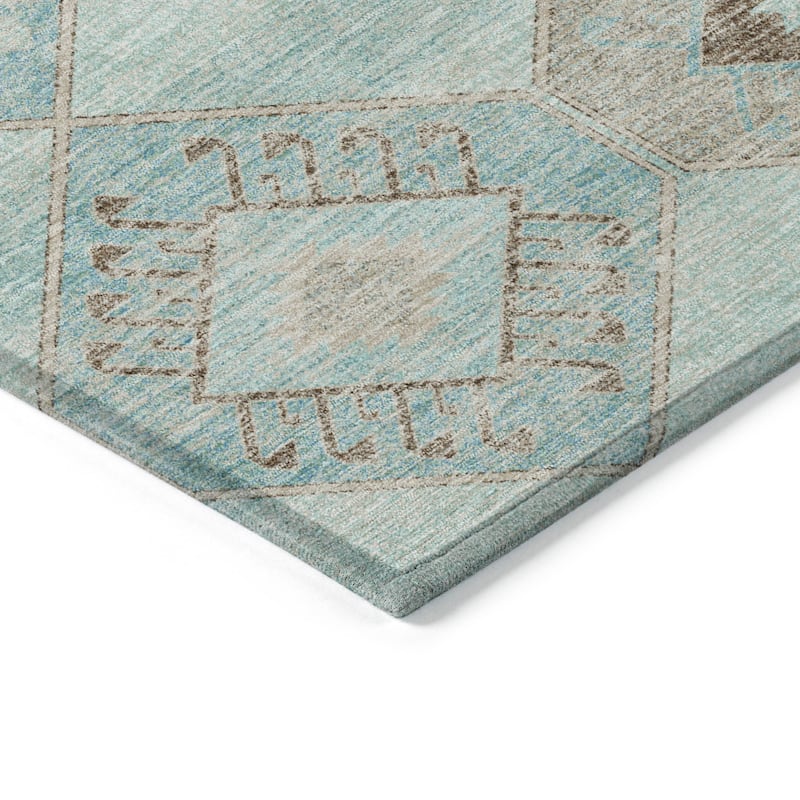 HomeRoots Aztec Transitional Rectangle Outdoor Rug