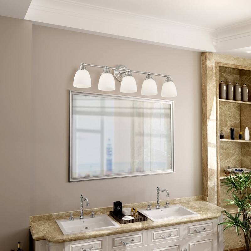 Livex Lighting 5-Light Brushed Nickel Bath Vanity, 13665-91 - 34" W 9" H 6.5" EXT