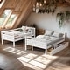 preview thumbnail 1 of 21, Twin Over Full Bunk Bed with Ladder & Storage Drawers White
