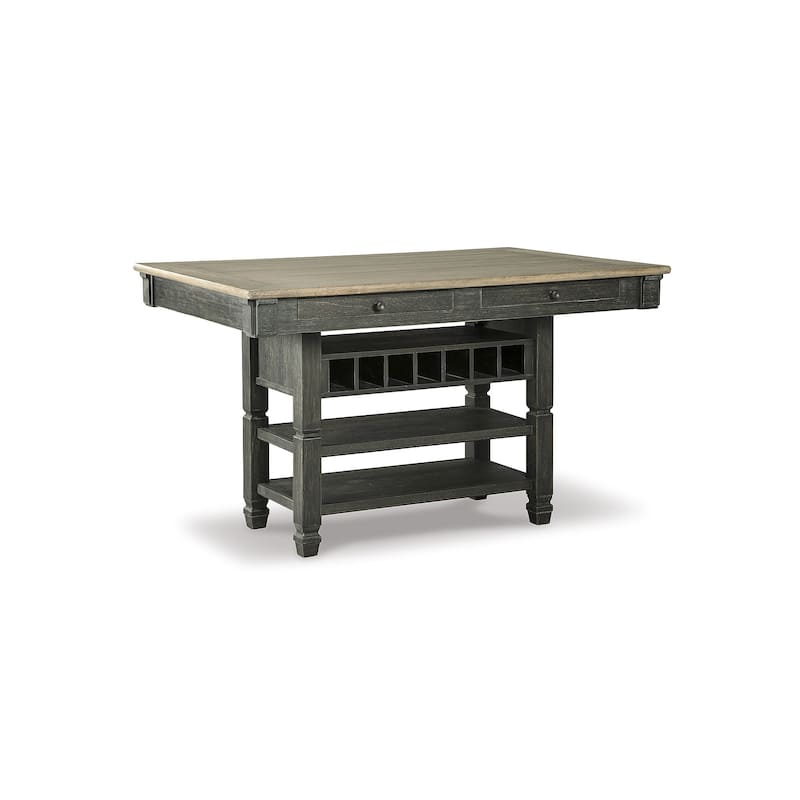 Signature Design by Ashley Tyler Creek Counter Height Dining Room Table - Black/Gray