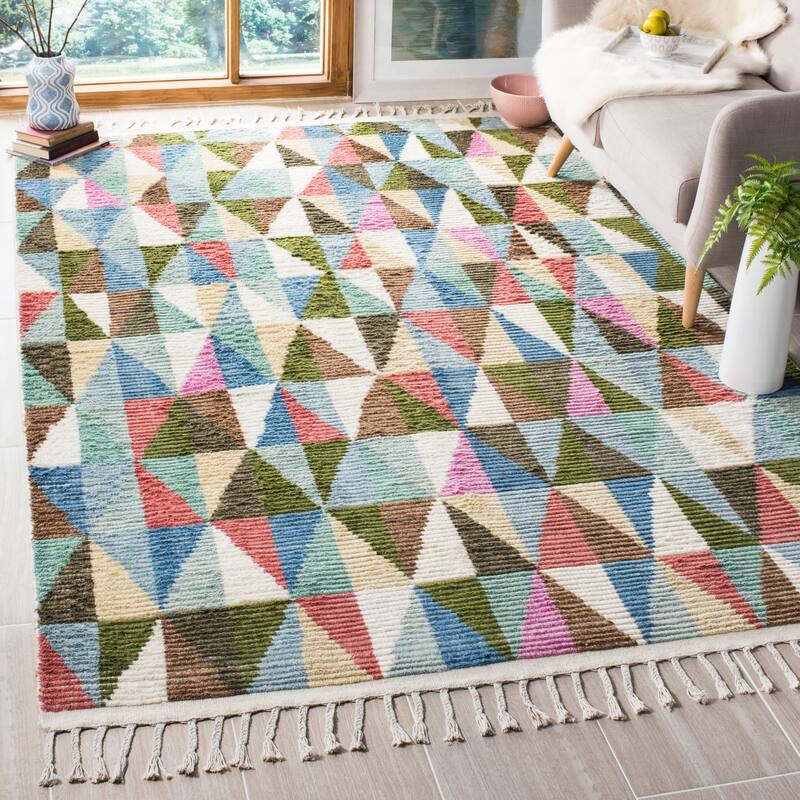 SAFAVIEH Hand-knotted Kenya Zakia Southwestern Tribal Wool Rug - 6' x 9' - Multi