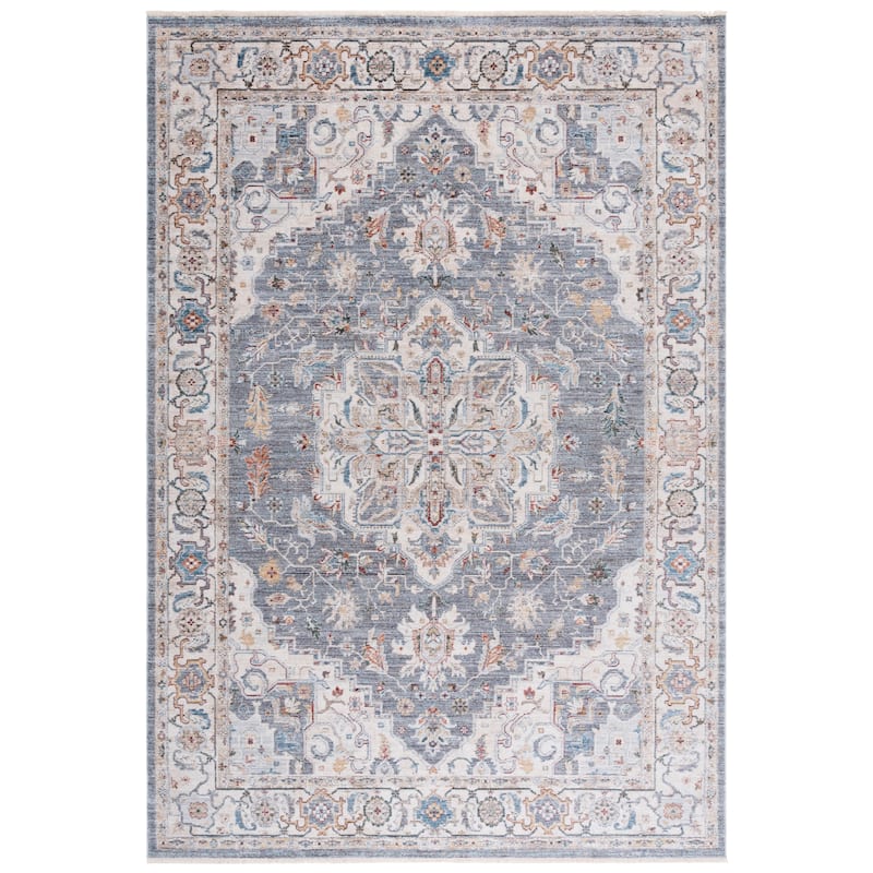 Lauren Ralph Lauren Sandalia Traditional Medallion Rug - Blue Grey/Ivory Beige - 4' x 6'
