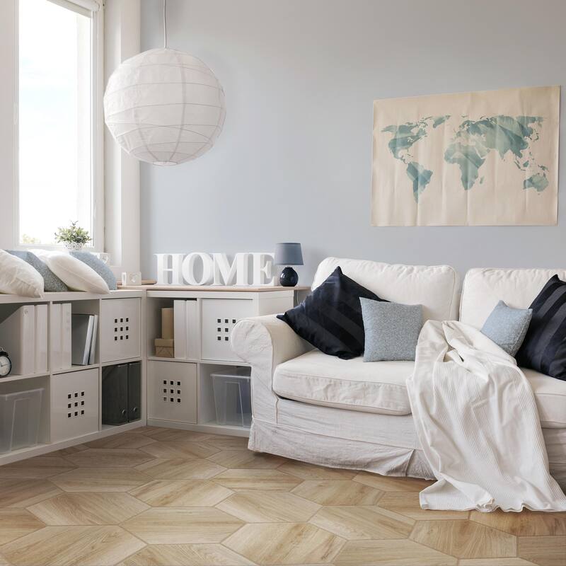 Merola Tile Natura Hex Camel 14-1/8" x 16-1/4" Porcelain Floor and Wall Tile - Sample swatch