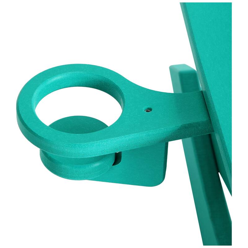 Shoreside Kids Outdoor Poly Adirondack Rocking Chair with Cup Holder (Set of 2)