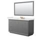 Option Dark Gray, Bronze Trim, White Quartz Top
