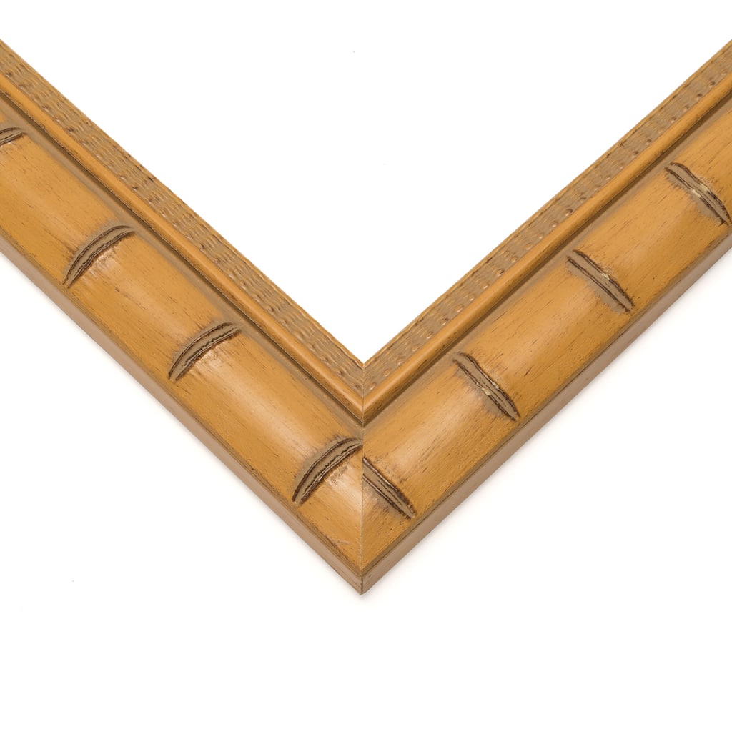 12x12 Natural Modern Bamboo Picture Frame - UV Acrylic, Foam Board Backing, Hanging Hardware