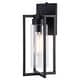 preview thumbnail 6 of 10, VAXCEL Kilbourne 13 in. H 1-Light Black Dusk to Dawn Sensor Outdoor Wall Sconce, Steel, Clear Glass Shade, LED Compatible