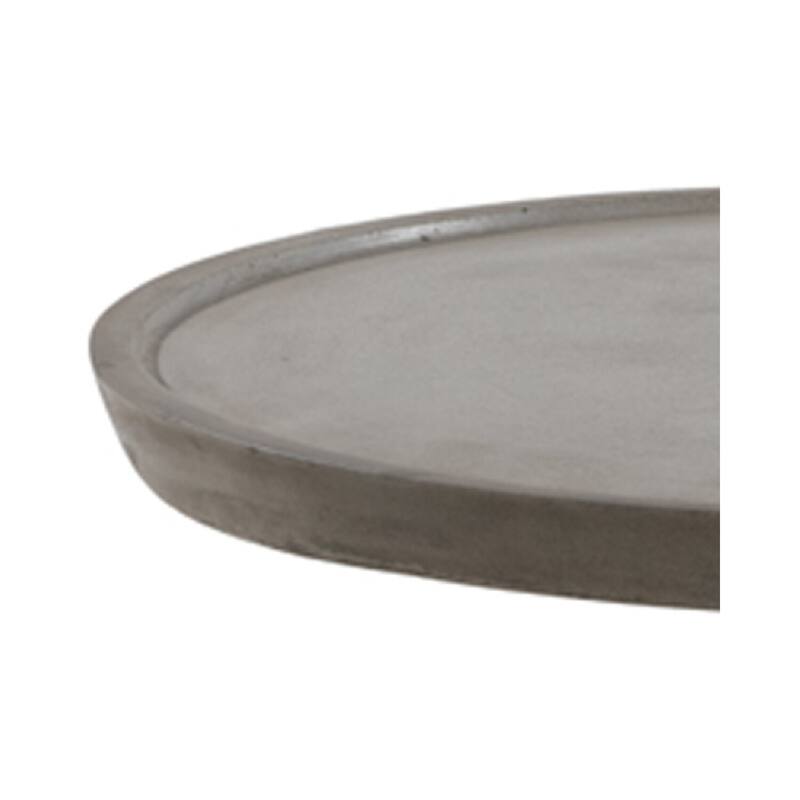 22 in. Gray Round Wood End Table, Sturdy Build End Side Table for Living Rooms