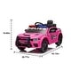 preview thumbnail 20 of 57, Dodge Charger 12V Police Ride-On Car with Remote Control for Kids Pink