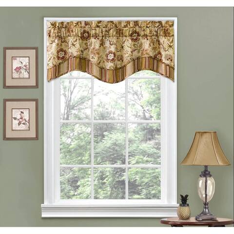 Traditions by Waverly Navarra Floral Window Valance - 52x16