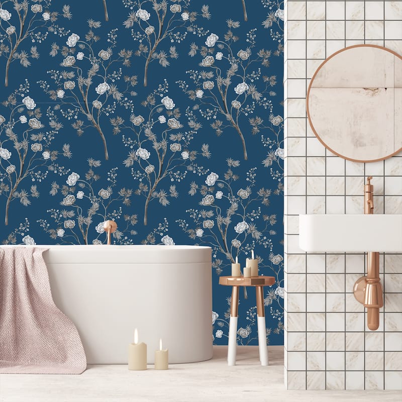 Exotic Chinoiserie Removable Wallpaper - 24'' inch x 10'ft