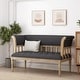 preview thumbnail 17 of 50, Loyning Traditional Upholstered Tufted Loveseat by Christopher Knight Home - 56.25" L x 27.00" W x 33.50" H Charcoal + Natural_Fabric