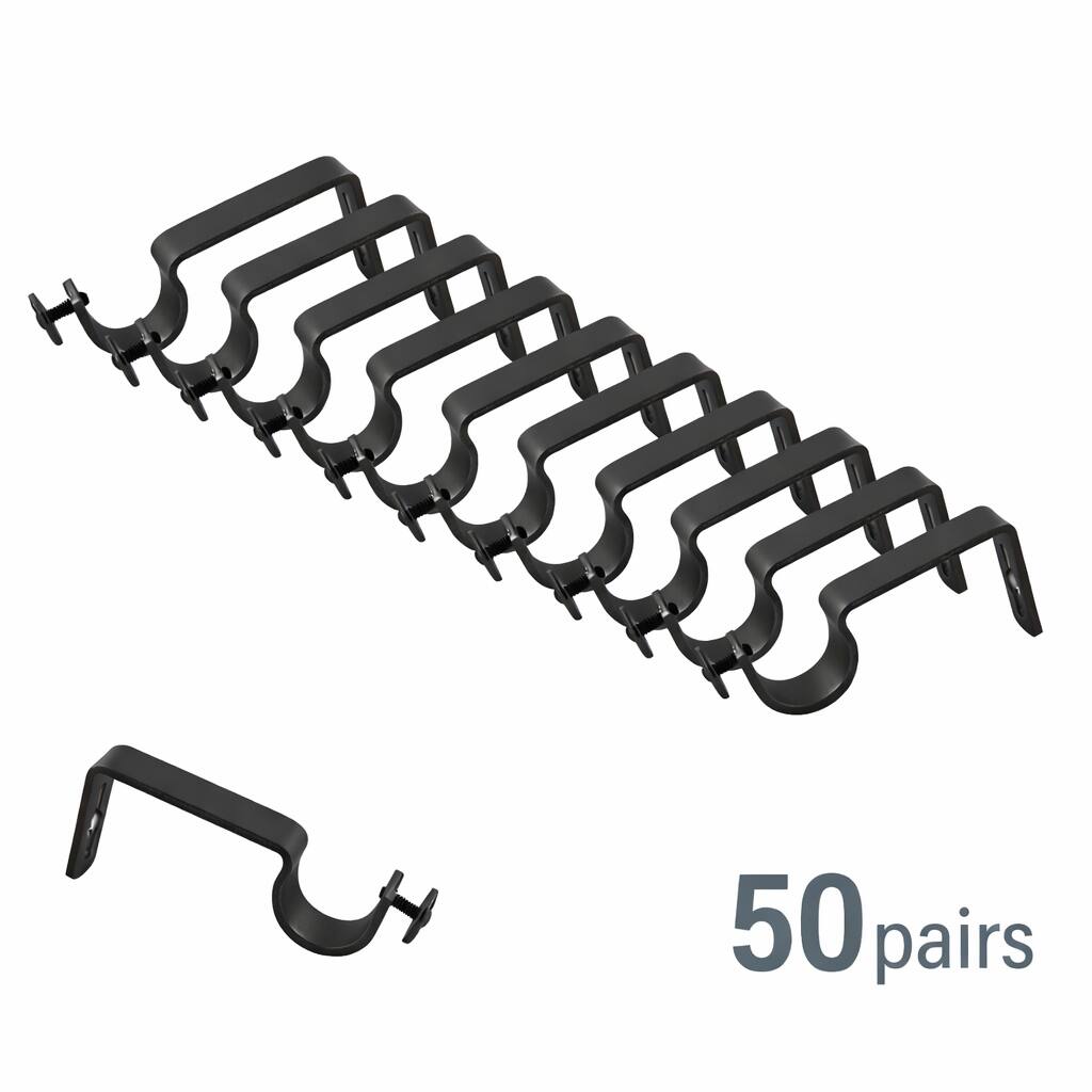 InStyleDesign Single Brackets for 1" Rod ( 50 pairs )