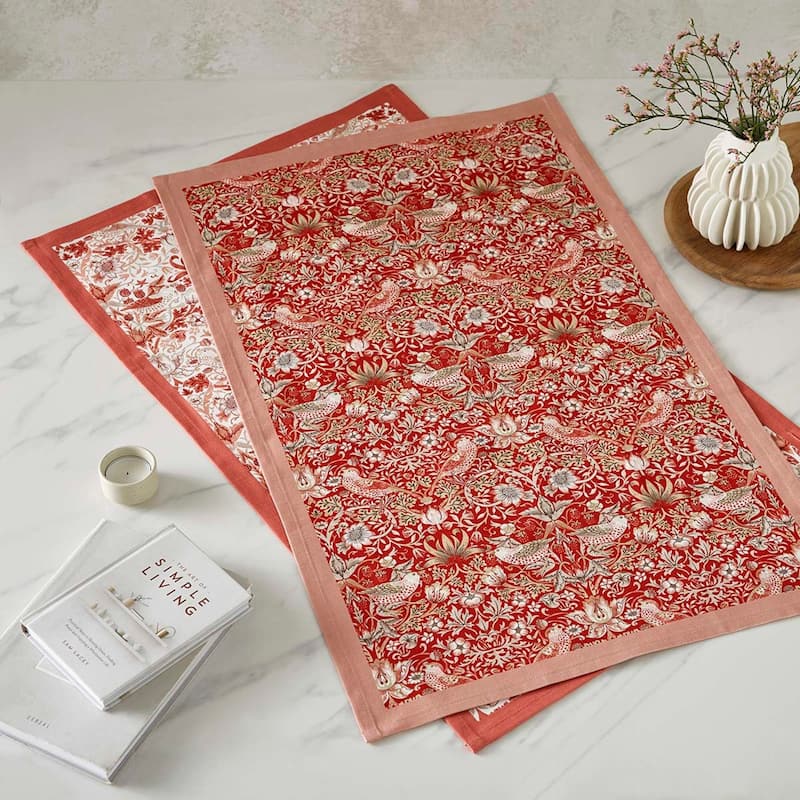 Spode Morris & Co. Strawberry Thief Tea Towels, Set of 2