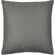 preview thumbnail 1 of 3, Ian Modern Solid Color Cotton Linen Throw Pillow 18"L x 18"W - Cover Only - Dark Purple