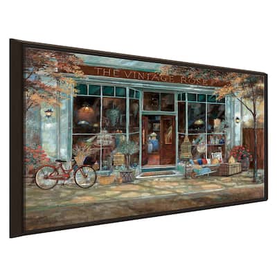 "Vintage Rose Revisited" by Ruane Manning Print on Floating Canvas