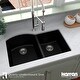 preview thumbnail 62 of 64, Karran Undermount Quartz 32 in. 60/40 Double Bowl Kitchen Sink Kit