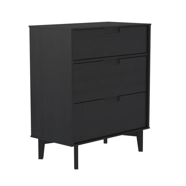 Middlebrook Mid-Century Solid Pine 3-Drawer Storage Chest