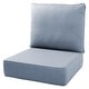 preview thumbnail 108 of 121, Gymojoy 24"x22"x6" Patio Thick Cushions & Pillows Set - Deep Seat Indoor/Outdoor Water & Fade Resistant One Set - Baby Blue