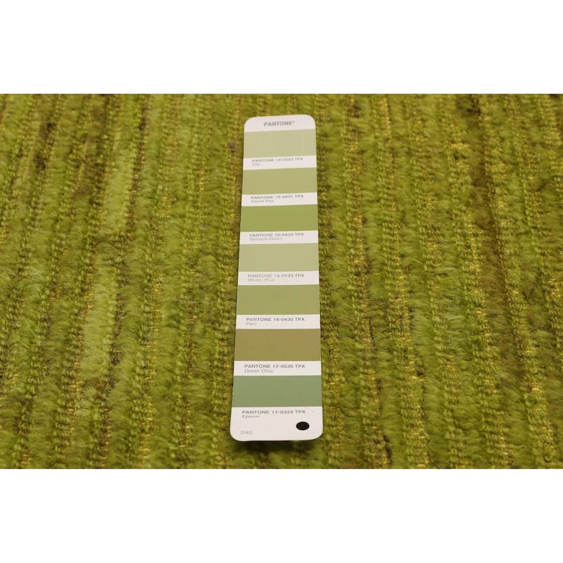 ECARPETGALLERY Hand-knotted Peshawar Ziegler Lime Wool Rug - 10'10 x 13'7
