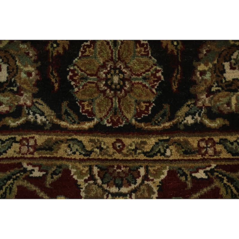 Hand Knotted Oriental 100% Wool Carpet Traditional All-Over Red Agra Area Rug - 5' 11'' X 6' 0''