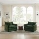 preview thumbnail 142 of 162, Cloud Chenille Upholstered Modular Sectional Sofa with DIY Combination Design Green Accent Chairs*2