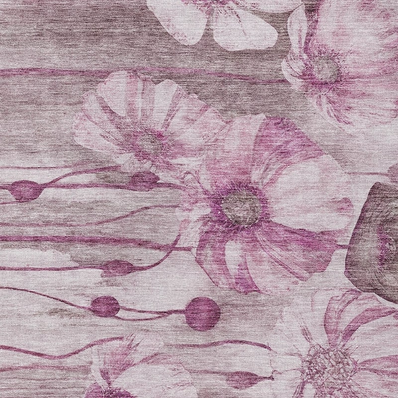 HomeRoots Floral Transitional Rectangle Outdoor Rug