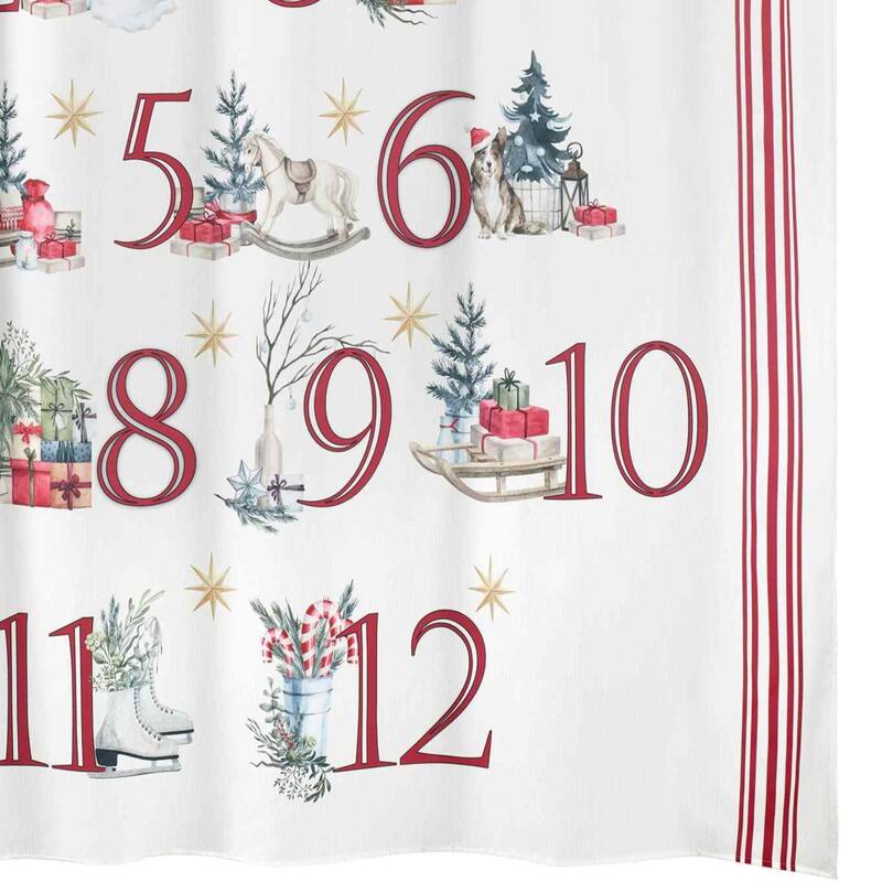 Avanti Holiday Countdown Shower Curtain