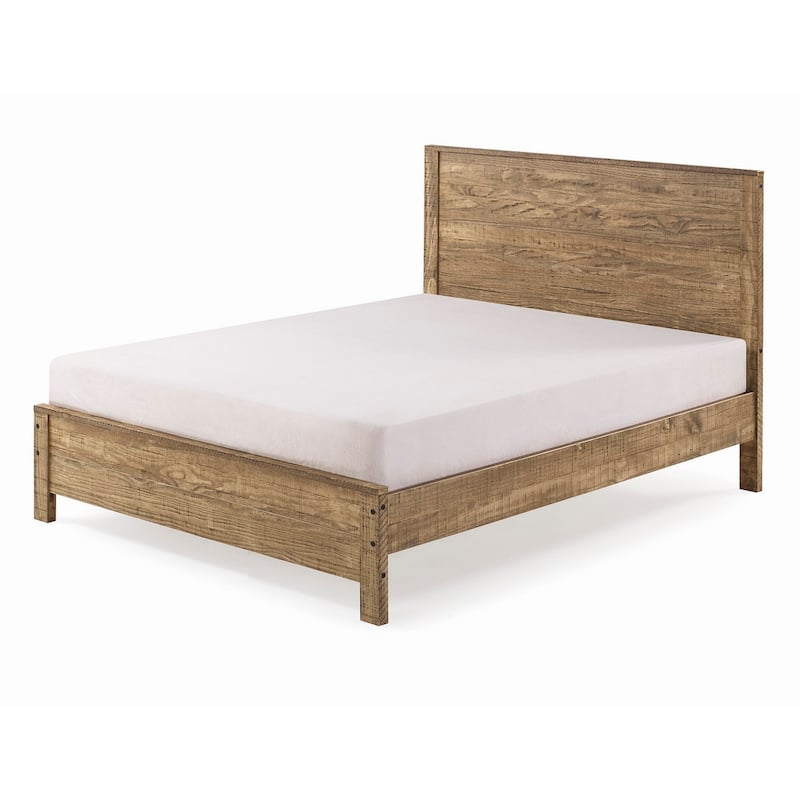 Yes4wood Albany Full Bed Frame with Headboard, Solid Wood