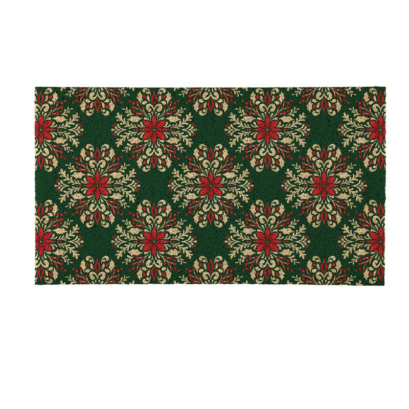 Damask PVC Trapper Door Mat - 28" x 16"