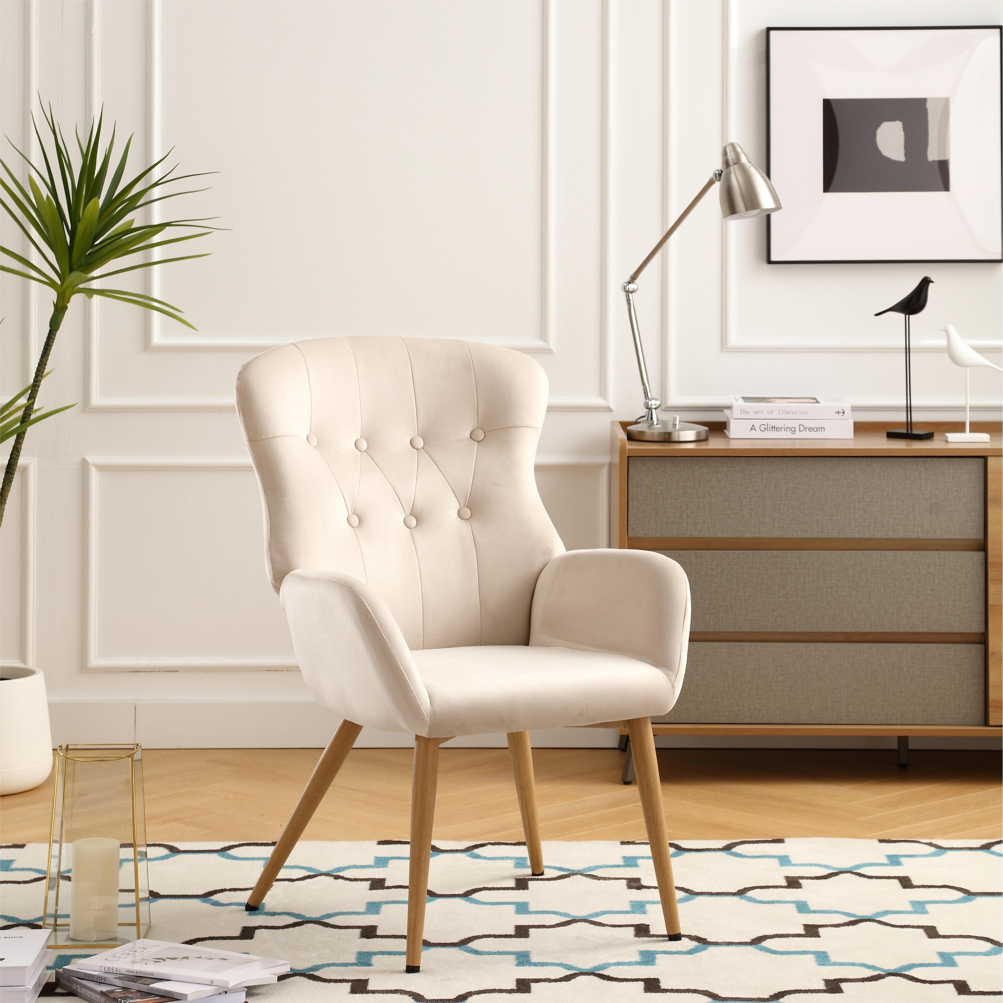 Metal sales wingback chair