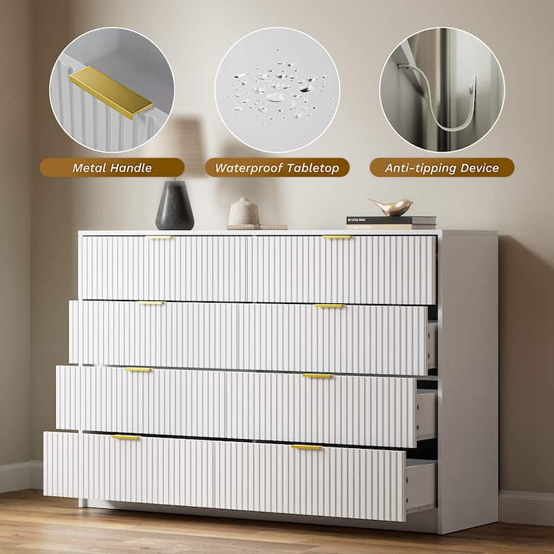 8-Drawer Double Dresser for Bedroom