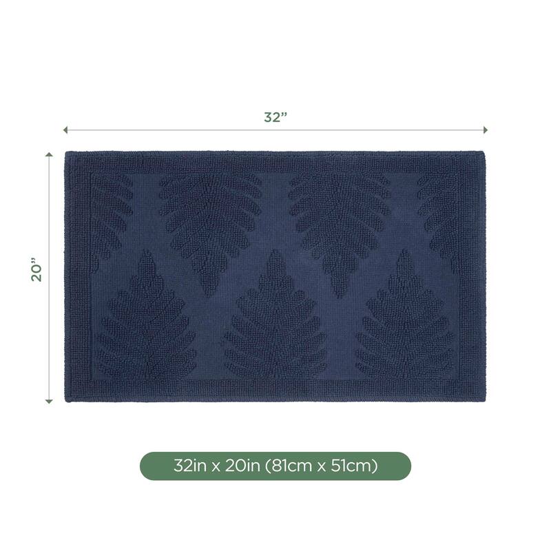 Martex Restore Fern Ogee 100% Reversible Bath Rug