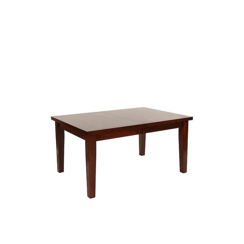 Dining Table Rectangle Dining Table w Leaf 1pc Table Only Rubber wood Antique Walnut Wood Finish Dining Room Furniture