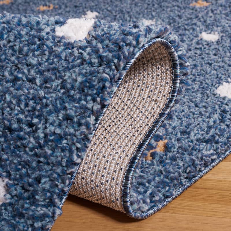 SAFAVIEH Calico Shag Inas Polka Dot 1.6-inch Thick Rug