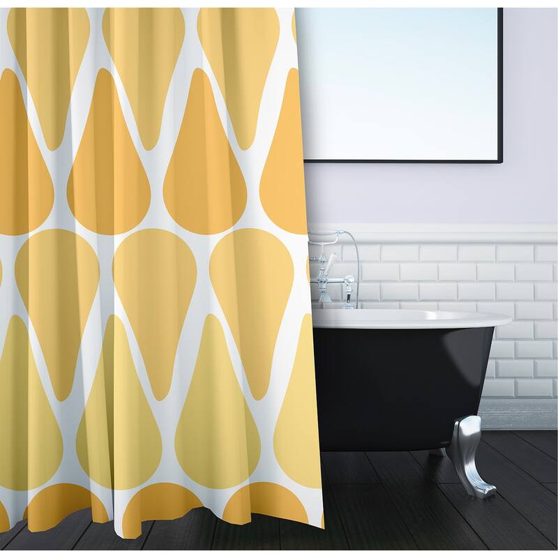 71 x 74-inch, Watermelon Seeds, Geometric Print Shower Curtain