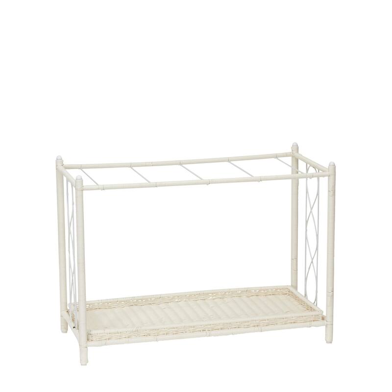 Household Essentials Raised 2-Tier Plant Stand with 2 Interchangeable Shelves