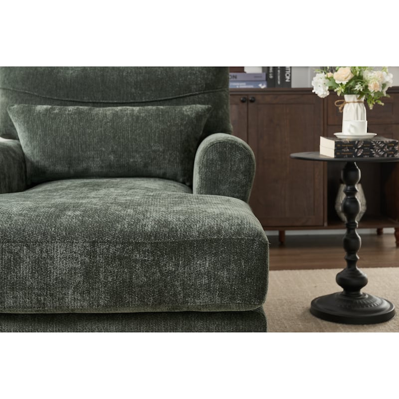 Modern Chaise Lounge Upholstered Indoor Green Leisure Sofa Recliner Office Chair Sleeper for Living Room