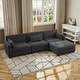 preview thumbnail 42 of 147, Corduroy Upholstered Modular Sectional Sofa for Living Room