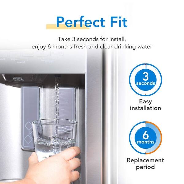 Replacement Water Filter For Ge Gxilqr Refrigerator Water Filter 2 Pack White Overstock 21609261