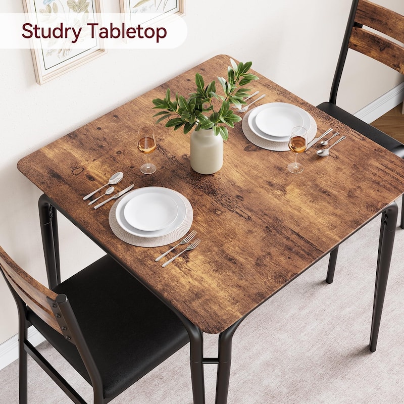Dining Table for 2, Space Saving Square Dinette for Kitchen, Dining Room