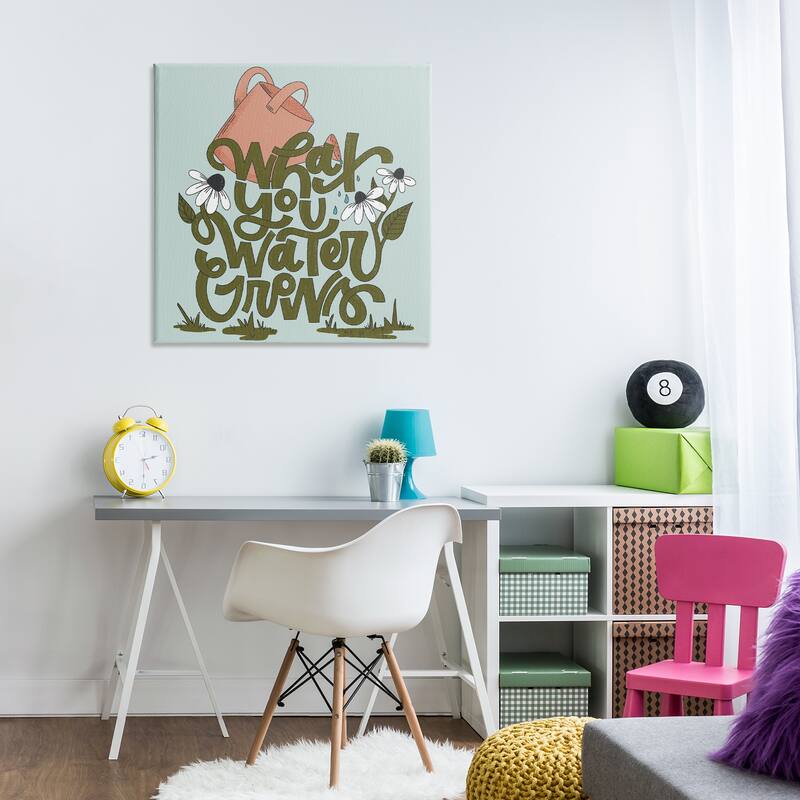 Stupell What You Water Grows Canvas Wall Art Design By Sarah Hickman