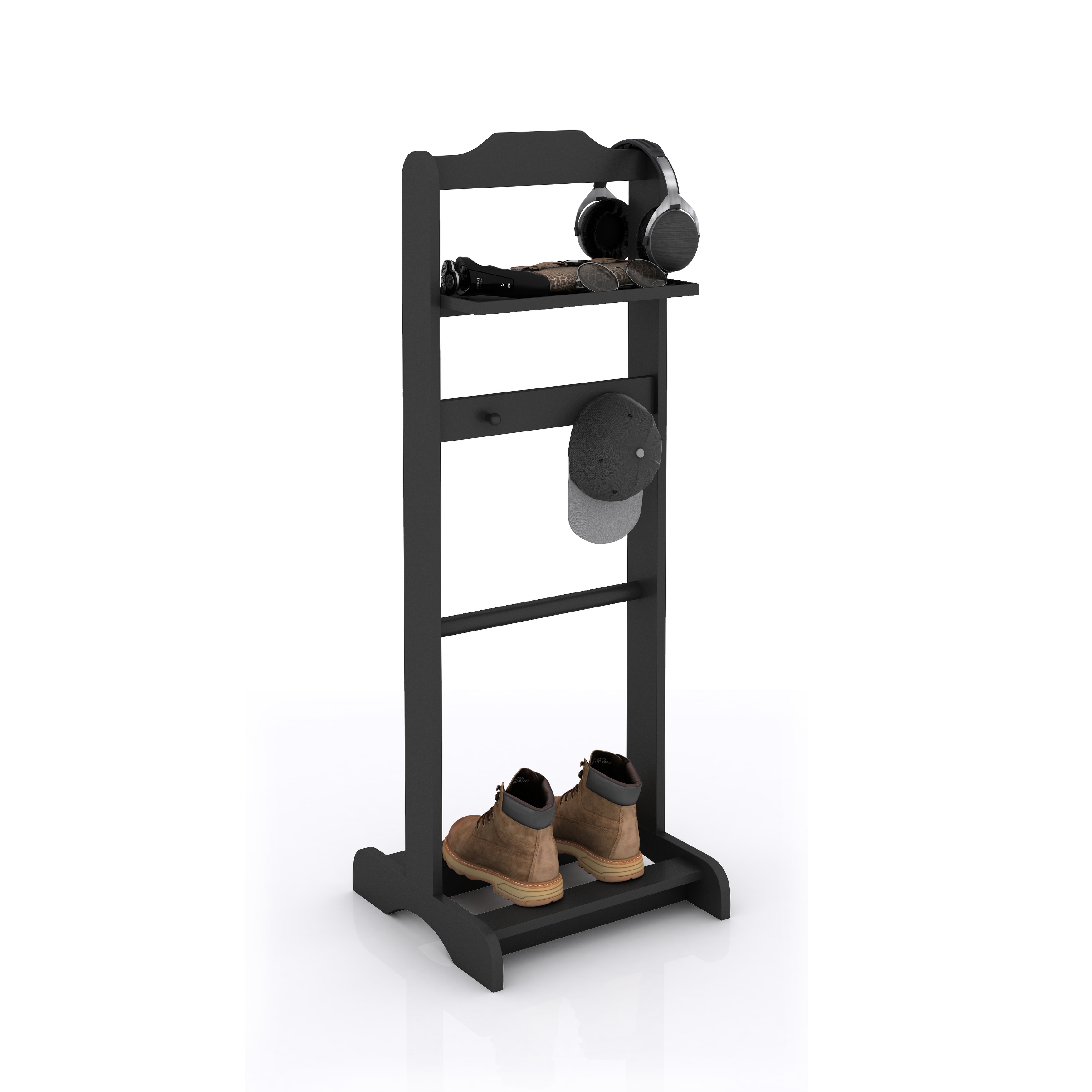 Black store garment stand