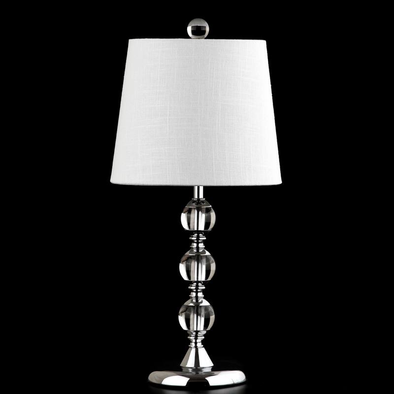 Layla 20" Crystal Mini LED Table Lamp, Clear/ Chrome by JONATHAN Y