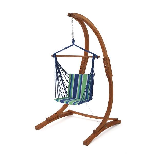 Shop Griffith Outdoor Fabric Hanging Chair Frame Not Included By Christopher Knight Home Overstock 28599874 Cream